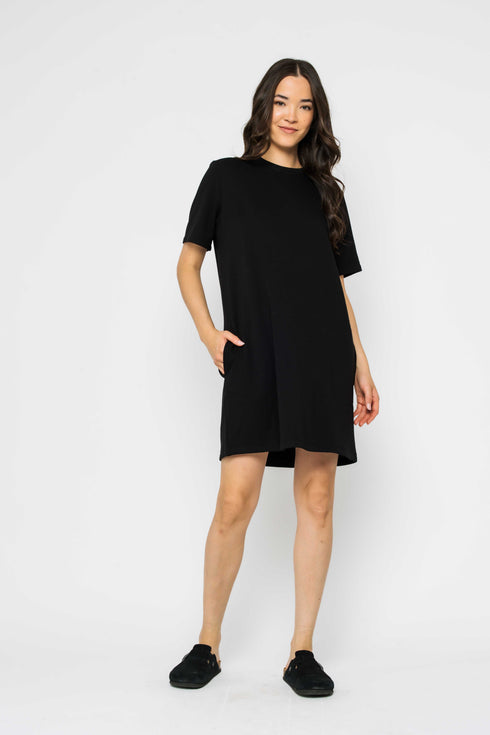 Nell-Luxe Fleece Tee Dress